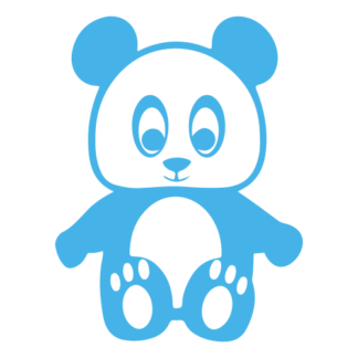 Hugging Panda Decal (Baby Blue)